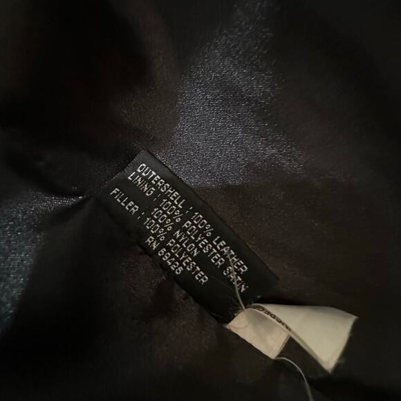 Vintage Wilsons The Leather Experts Men's Leather Zip Up Moto Jacket Size Large - Picture 7 of 10